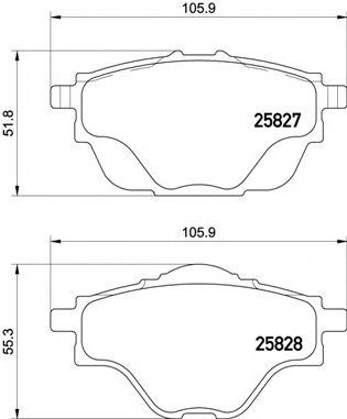 Задні колодки P61124 BREMBO
