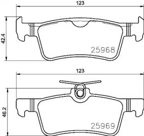 Задні колодки P61126 BREMBO