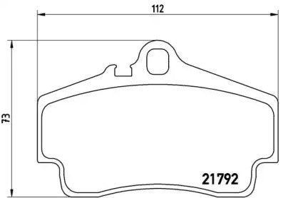 Задні гальмівні колодки P65008 BREMBO