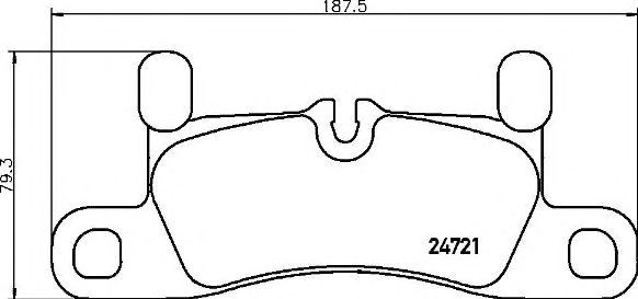 Гальмівні колодки задні porsche 911, cayenne / vw touareg (7p5, 7p6) (2010->) jurid 573395j P 65 030