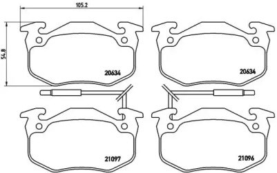 Колодки гальмівні дискові комплект P68015 BREMBO