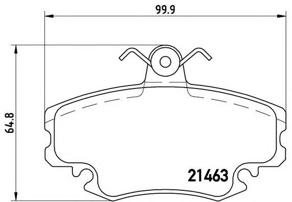 Комплект гальмівних колодок з 4 шт, дисків P 68 038