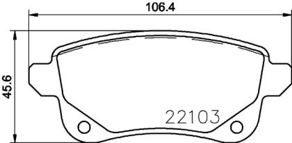 Задні гальмівні колодки P68064 BREMBO