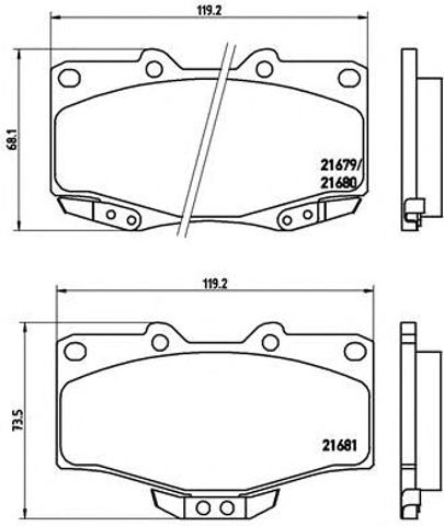 Передні гальмівні колодки P83009 BREMBO