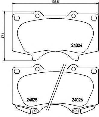 Колодки гальмівні дискові комплект P83102 BREMBO