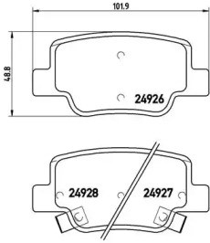 Задні гальмівні колодки P83114 BREMBO