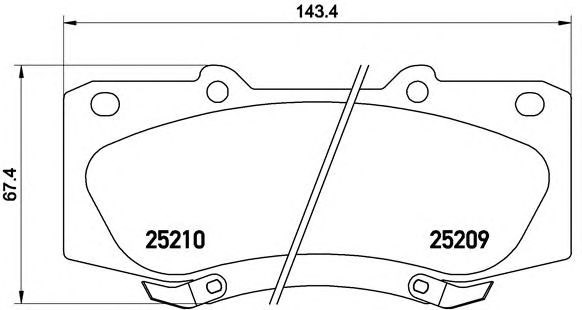 Колодки гальмівні передні, дискові P83140 BREMBO