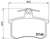 Комплект задніх колодок P85013 BREMBO