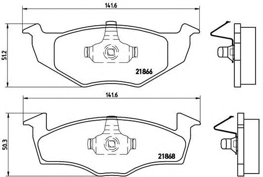 Передні гальмівні колодки P85031 BREMBO