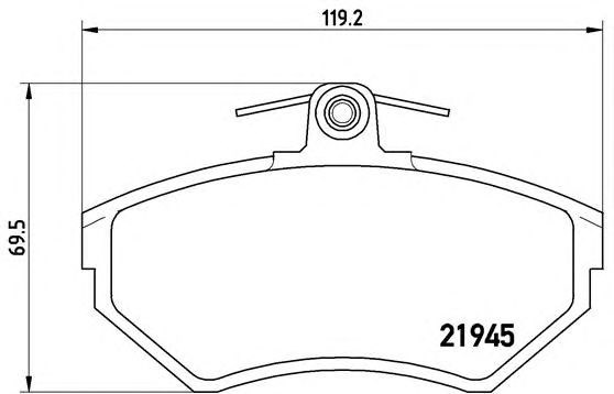 Передні гальмівні колодки P85042 BREMBO