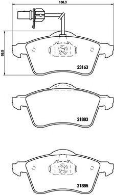 Колодки гальмівні передні, дискові P85049 BREMBO