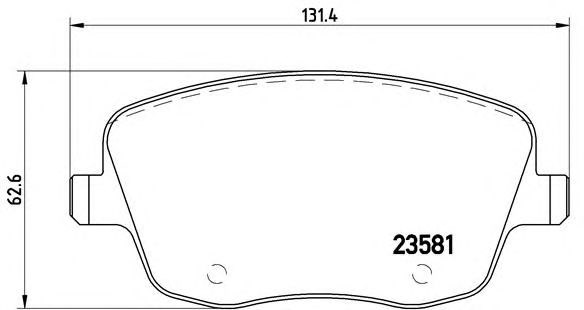 Колодки гальмівні передні, дискові P85057 BREMBO
