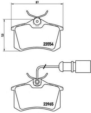 Колодки гальмові задні, дискові P85058 BREMBO