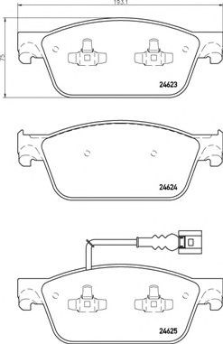 Колодки гальмівні передні, дискові P85141 BREMBO