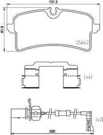 Комплект задніх колодок P85151 BREMBO