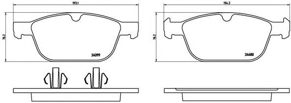 Передні гальмівні колодки P86023 BREMBO