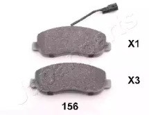 Колодки гальмівні дискові комплект PA156AF JAPANPARTS