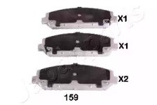 Тормозні колодки PA159AF JAPANPARTS