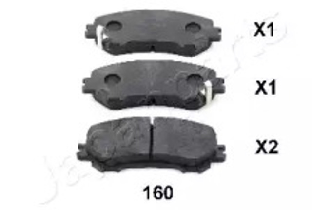 Колодки передні PA160AF JAPANPARTS