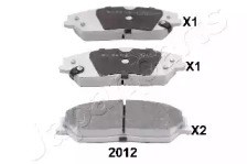 Передні гальмівні колодки PA2012AF JAPANPARTS