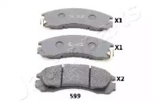 Колодки гальмівні дискові комплект PA599AF JAPANPARTS