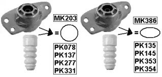 Комплект сервісний амортизатора PK331