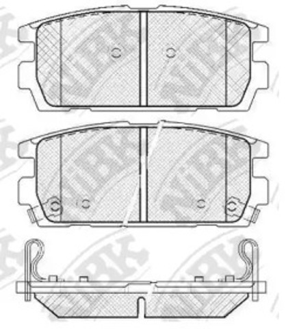 Комплект задніх колодок PN0098 NIBK