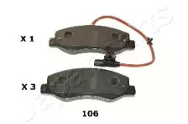 Комплект задніх колодок PP106AF JAPANPARTS