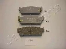 Задні гальмівні колодки PP124AF JAPANPARTS