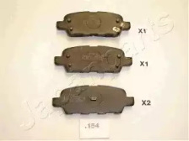 Задні дискові колодки PP154AF JAPANPARTS