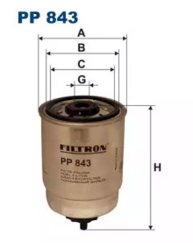 Фільтр-відстійник палива грубої очистки PP843 FILTRON
