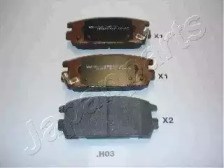 Комплект задніх колодок PPH03AF JAPANPARTS