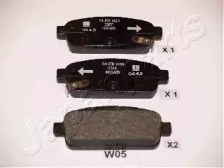 Колодки гальмівні задні, дискові PPW05AF JAPANPARTS