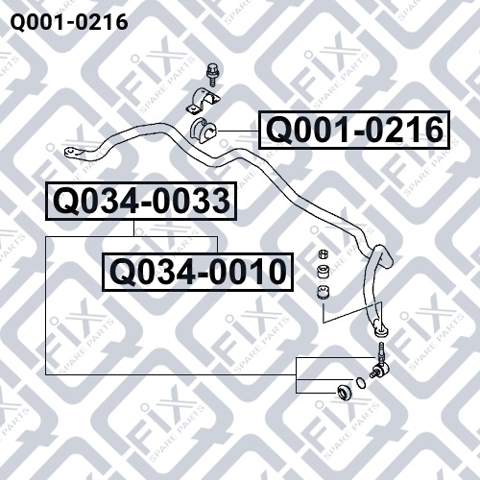 Подушка стабілізатора Q0010216 Q-FIX