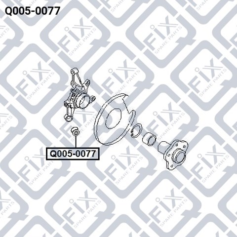 Сайлентблок цапфи задньої Q0050077 Q-FIX