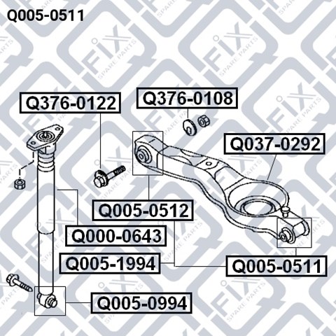 Сайлентблок заднього важеля ford c-max/ kuga/mazda 3 07- (зовнішній) Q0050511