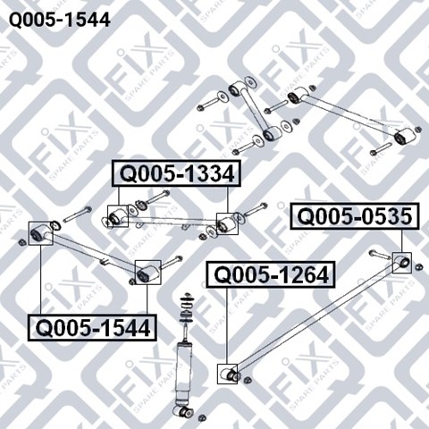 Сайлентблок задньої тяги Q0051544 Q-FIX