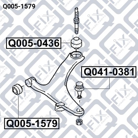 Сайлентблок нижній передньої підвіски Q0051579 Q-FIX
