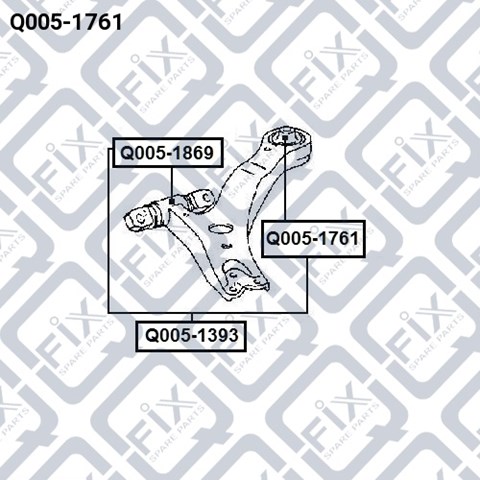 Сайлентблок задній переднього важеля lexus rx300/330/350 2003 - 2008 Q005-1761