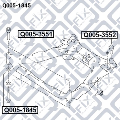 Сайлентблок подрамника передн Q005-1845