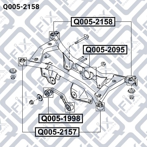 Сайлентблок балки моста Q0052158 Q-FIX