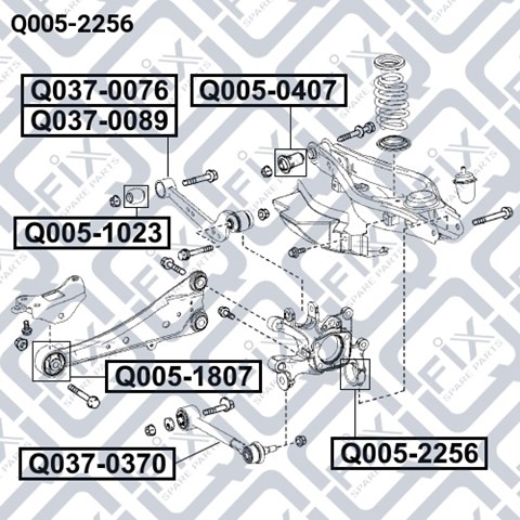Сайлентблок задньої підвіски Q0052256 Q-FIX