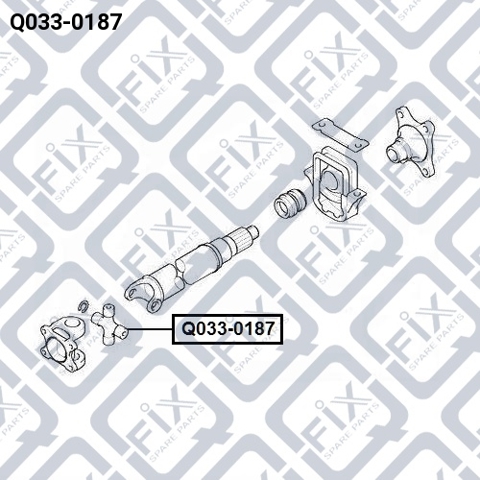 Хрестовина карданного валу, заднього Q0330187 Q-FIX
