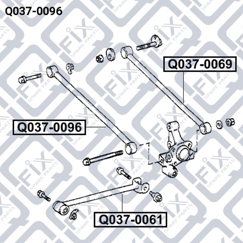 Важелі задньої підвіски Q0370096 Q-FIX