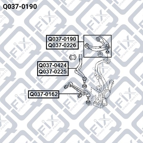 Japanparts mazda важіль верхній лівий 6 02- Q037-0190
