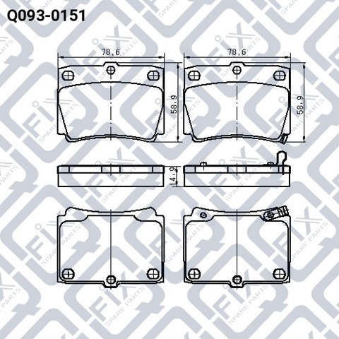 Задні колодки Q0930151 Q-FIX