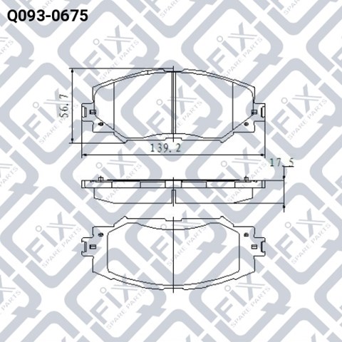 Гальмівні колодки Q0930675 Q-FIX