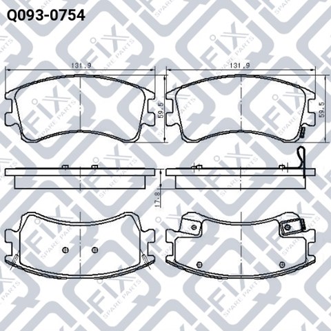 Колодки гальмівні передні, дискові Q0930754 Q-FIX