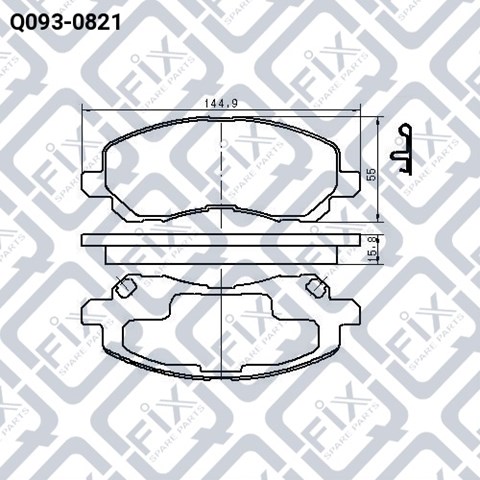 Гальмівні колодки Q0930821 Q-FIX