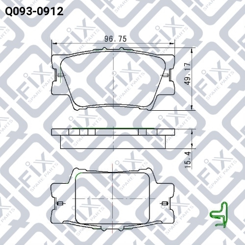 Колодки на гальмо задній дисковий Q0930912 Q-FIX